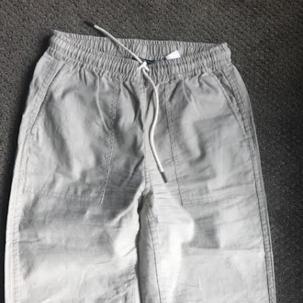 Tan Linen Drawstring Pants from Roots - Picture 3 of 3